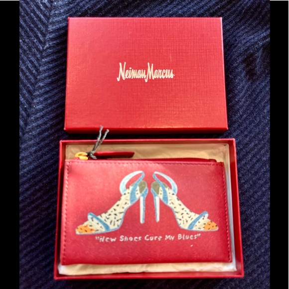 “New Shoes Cure My Blues” Coin Purse and Key Chain, NWT - Picture 6 of 10